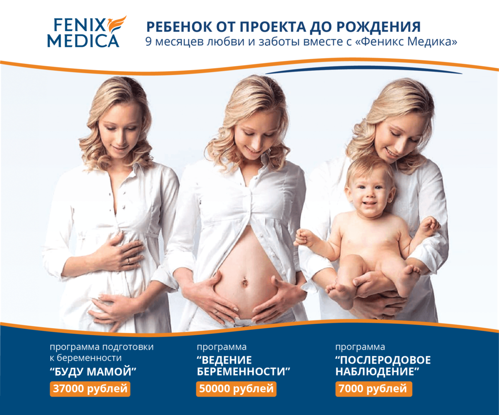 Ведение беременности с 1 недели - Fenix Medica